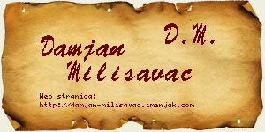 Damjan Milisavac vizit kartica